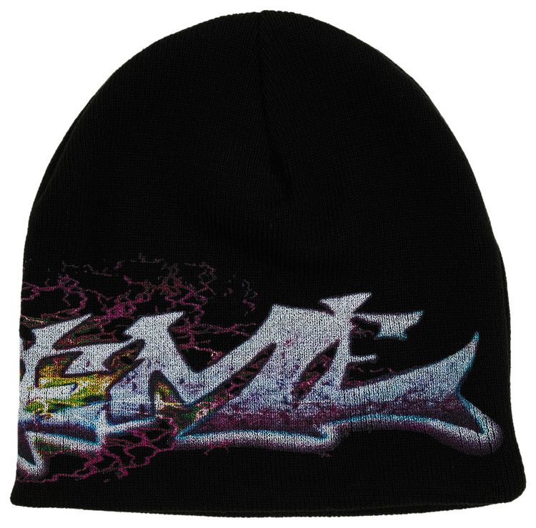 Supreme Tag Beanie Black