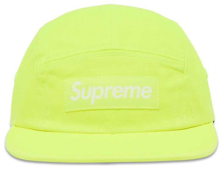 Supreme Washed Chino Twill Camp Cap Neon Yellow