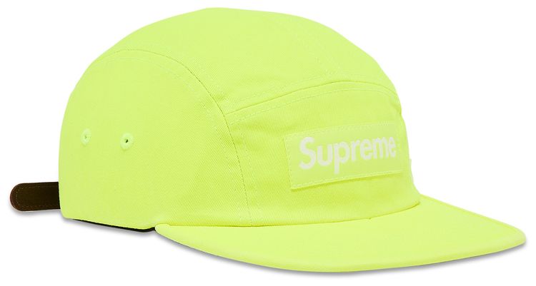 Supreme Washed Chino Twill Camp Cap Neon Yellow