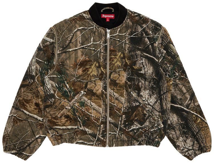 Supreme Zip Off Sleeve Quilted Bomber Jacket Realtree AP Camo