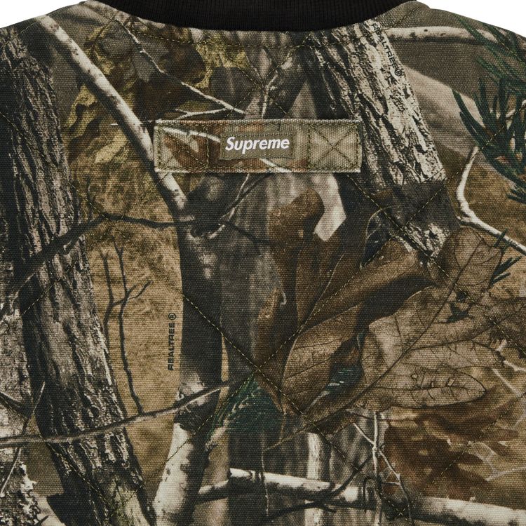 Supreme Zip Off Sleeve Quilted Bomber Jacket Realtree AP Camo