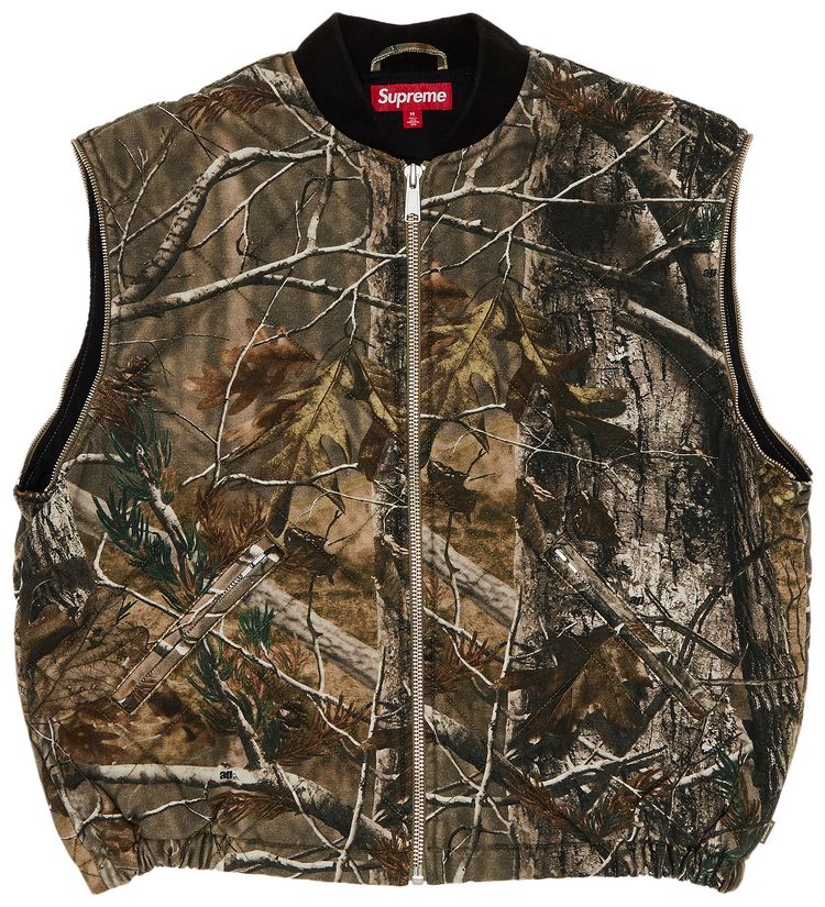 Supreme Zip Off Sleeve Quilted Bomber Jacket Realtree AP Camo
