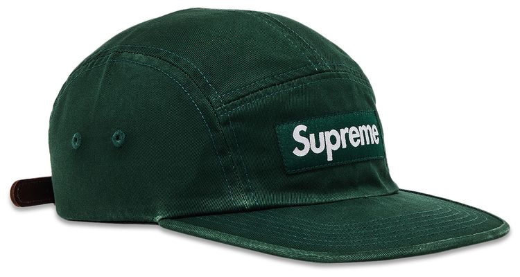 Supreme Washed Chino Twill Camp Cap Pine