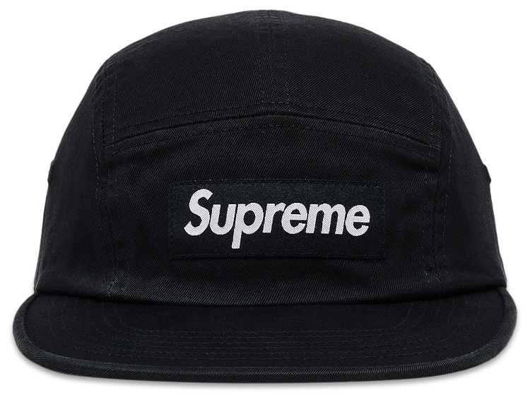 Supreme Washed Chino Twill Camp Cap Black