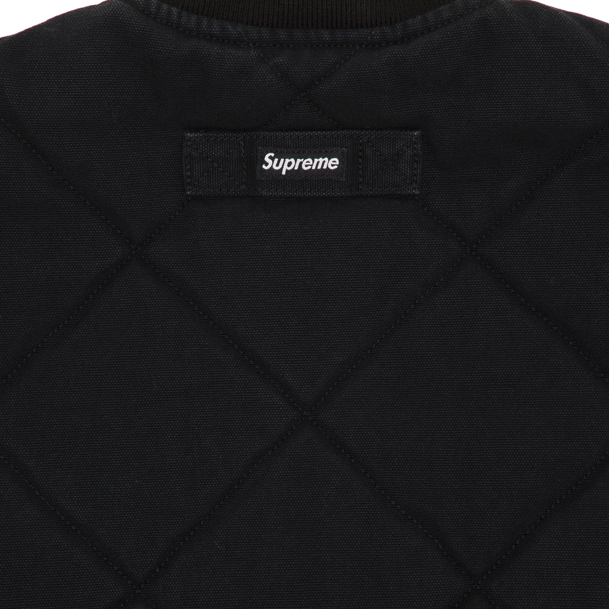 Buy Supreme Zip-Off Sleeve Quilted Bomber Jacket 'Black