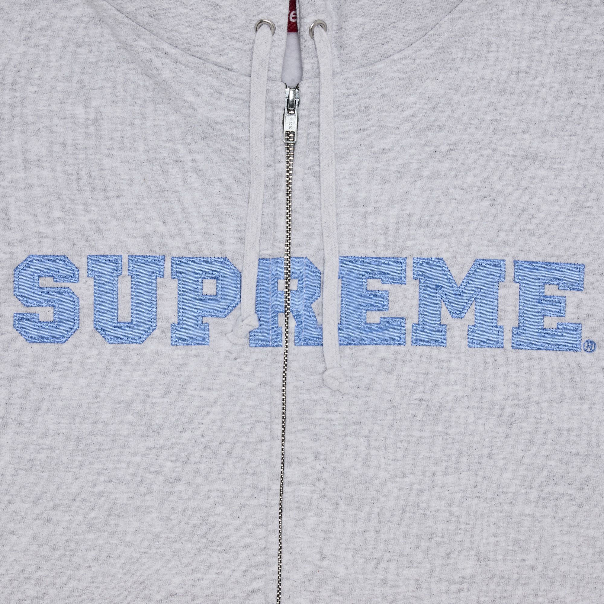 トップス Collegiate Applique Zip Up Hooded gray Buy Supreme Collegiate Appliqué Zip Up Hooded Sweatshirt
