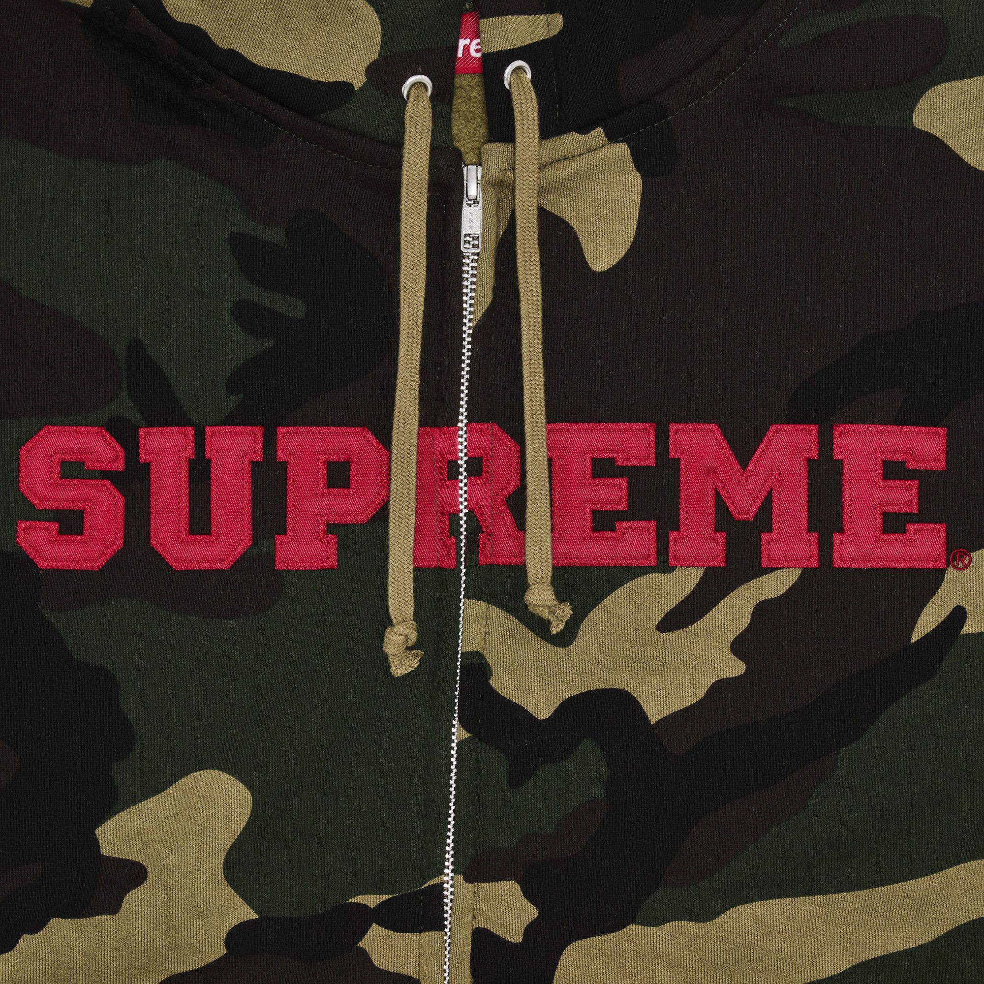 トップス Supreme Collegiate Applique Zip Up Camo Supreme Collegiate Applique Zip Up Hooded Sweatshirt 6colors