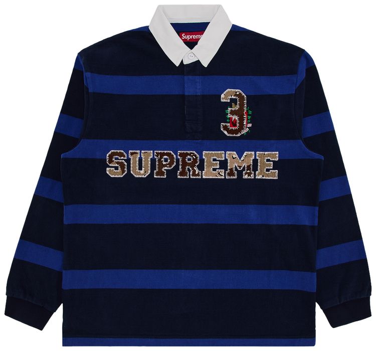 Buy Supreme Stripe Rugby 'Navy' FW25KN10 NAVY GOAT UK