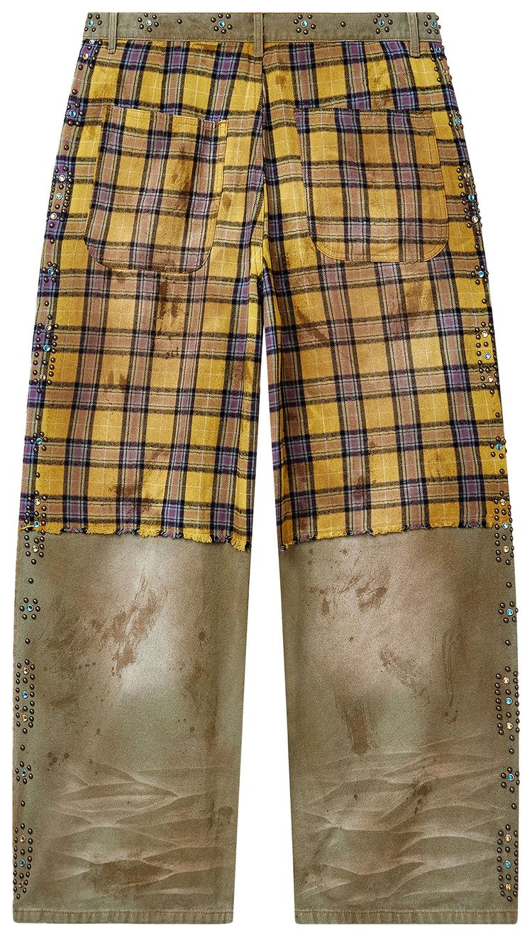 Vale Forever Armor Pants TanYellowBluePlaid