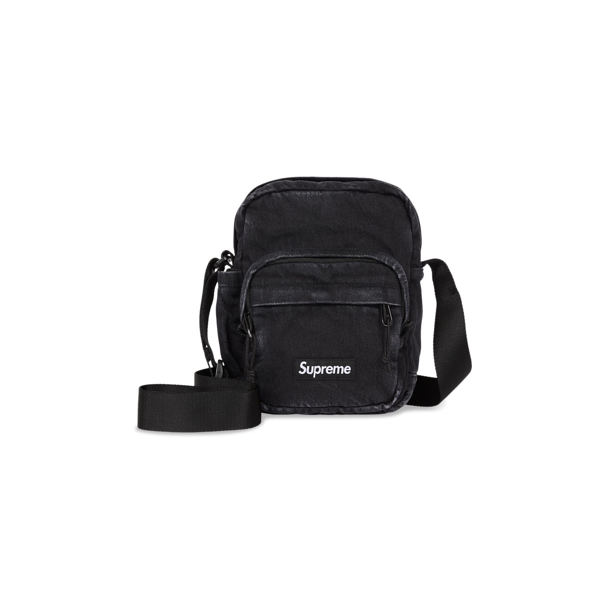 Buy Supreme Denim Shoulder Bag 'Black' - FW25B4 BLACK | GOAT