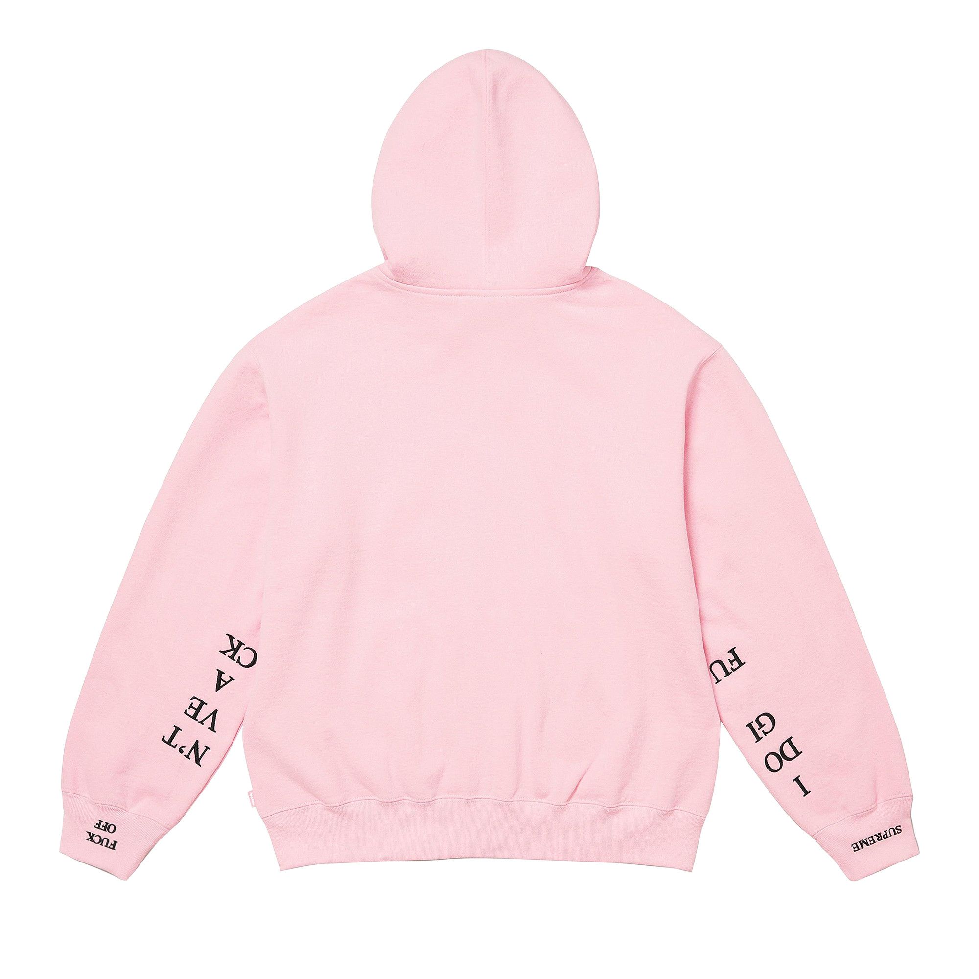 Buy Supreme Idgaf Zip Up Hooded Sweatshirt 'Light Pink' - FW25SW75