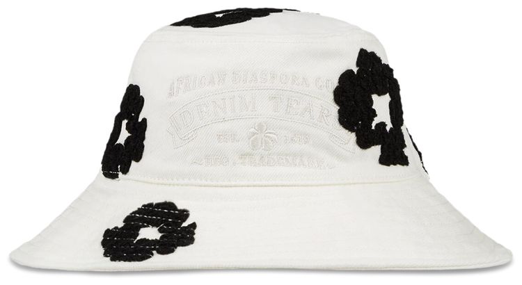 Denim Tears Denim Cotton Wreath Bucket Hat White