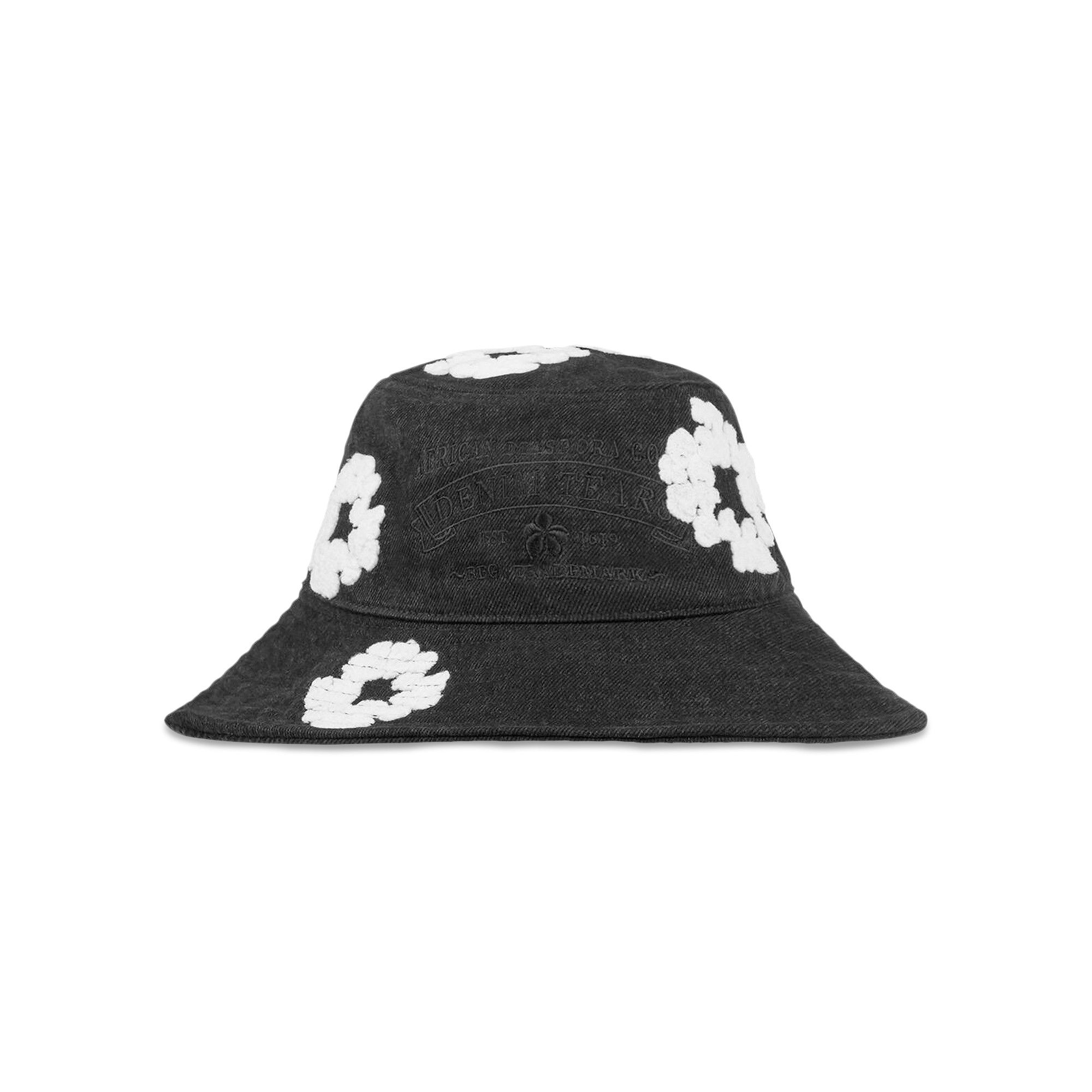 Buy Denim Tears Denim Cotton Wreath Bucket Hat 'Washed Black