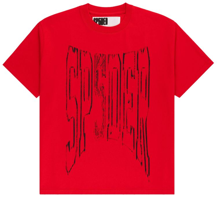 Sp5der Diffused Collegiate Tee Red