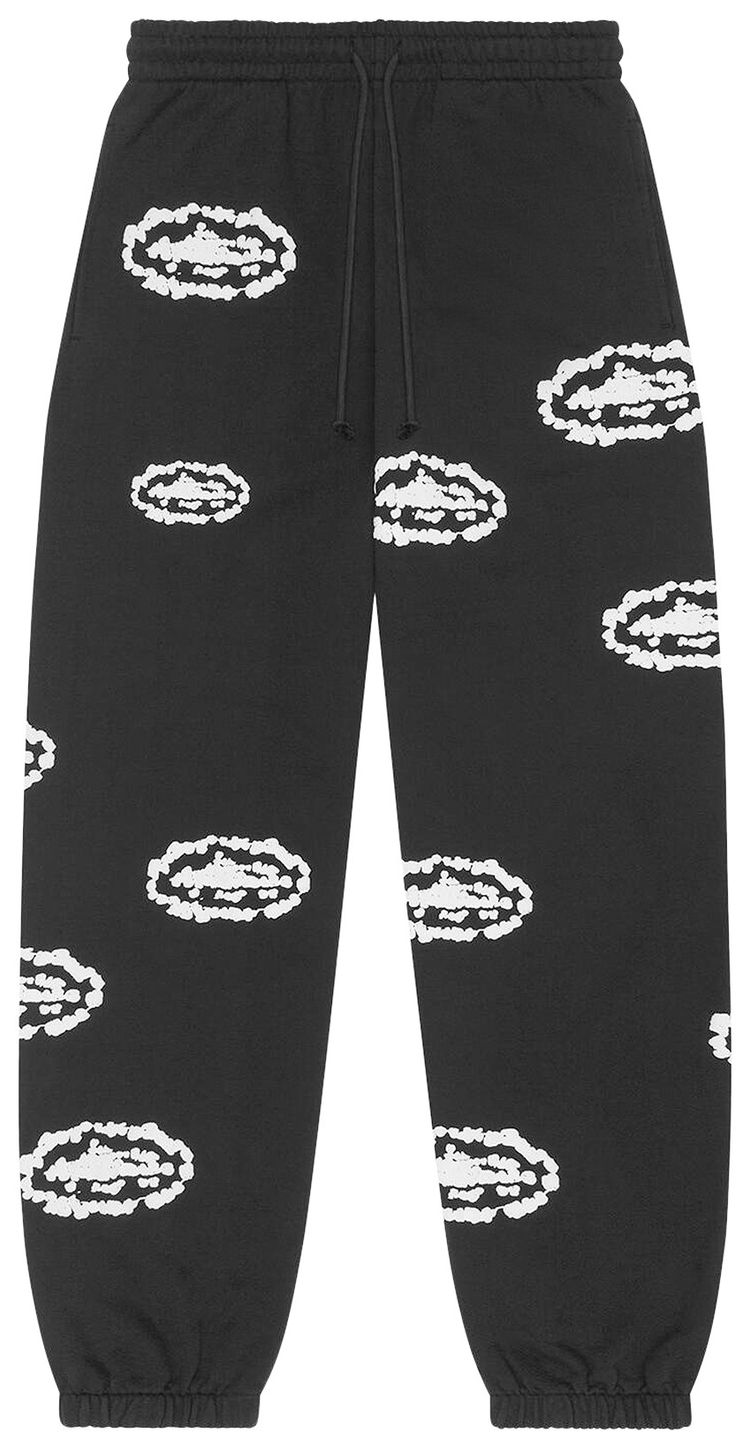 Denim Tears x Corteiz Cotton Wreath Sweatpants Black