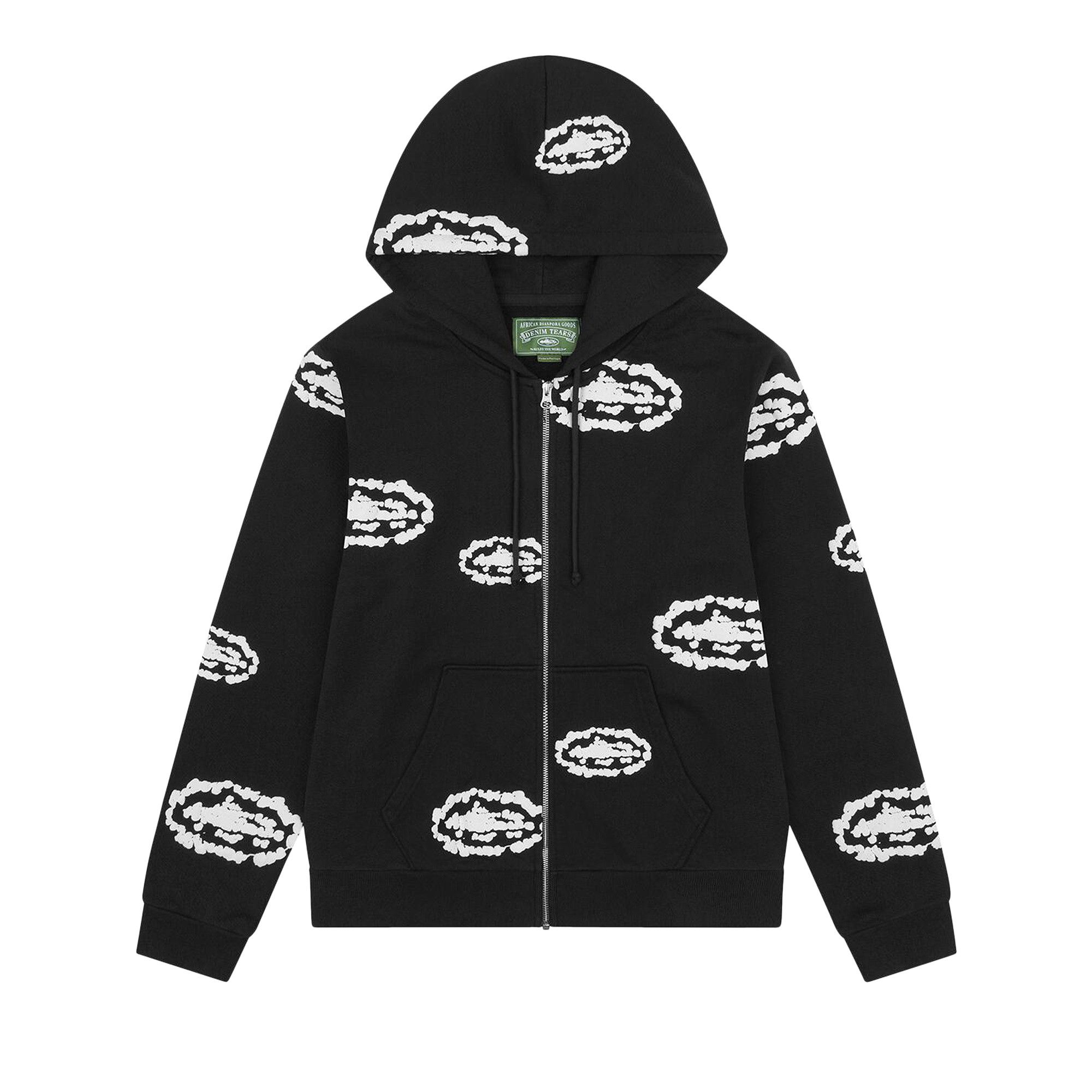 Buy Denim Tears x Corteiz Cotton Wreath Zip Hoodie 'Black