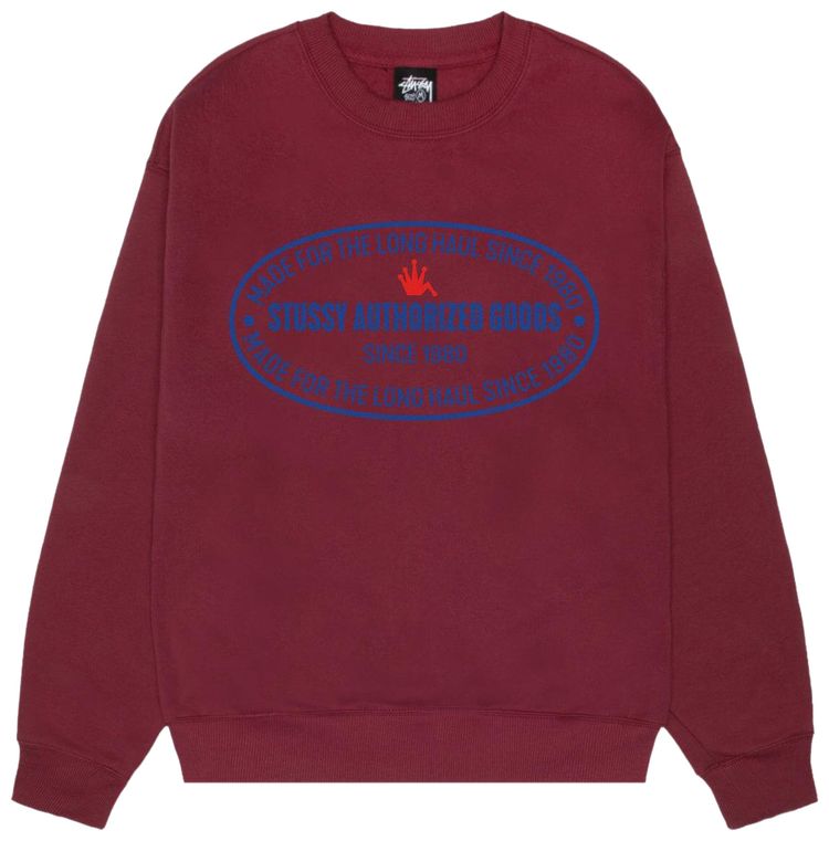 Stussy Authorized Crew Wine