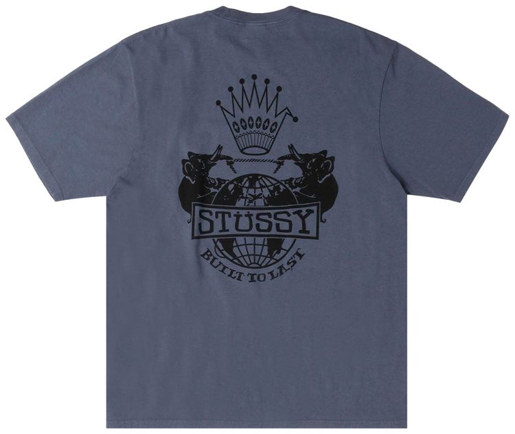 Stussy Built To Last Tee Pigment Dyed Navy