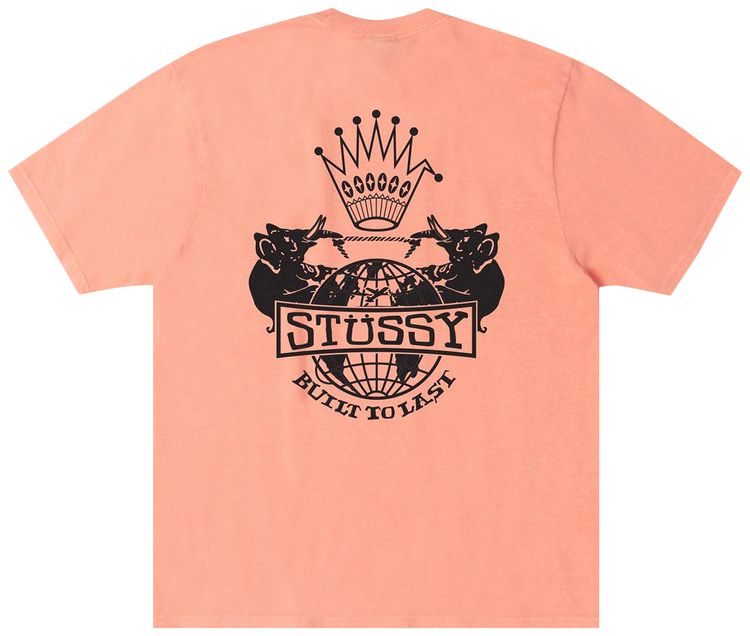Stussy Built To Last Tee Pigment Dyed Sherbert