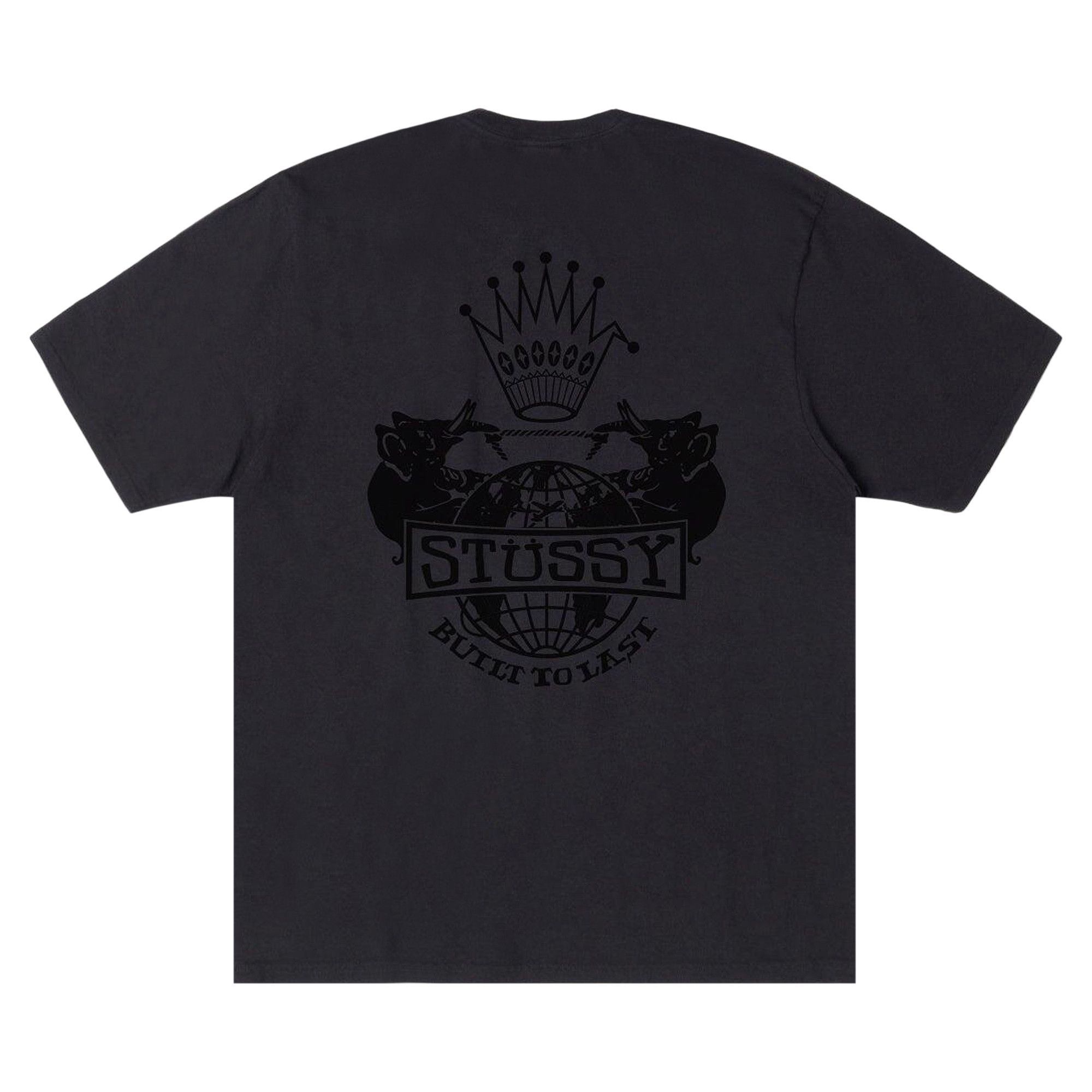 STUSSY ステューシー 25FW STOCK LINK TEE PIGMENT DYED Faded Black T 