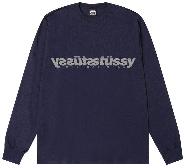 Stussy Mirror Long Sleeve Tee Navy