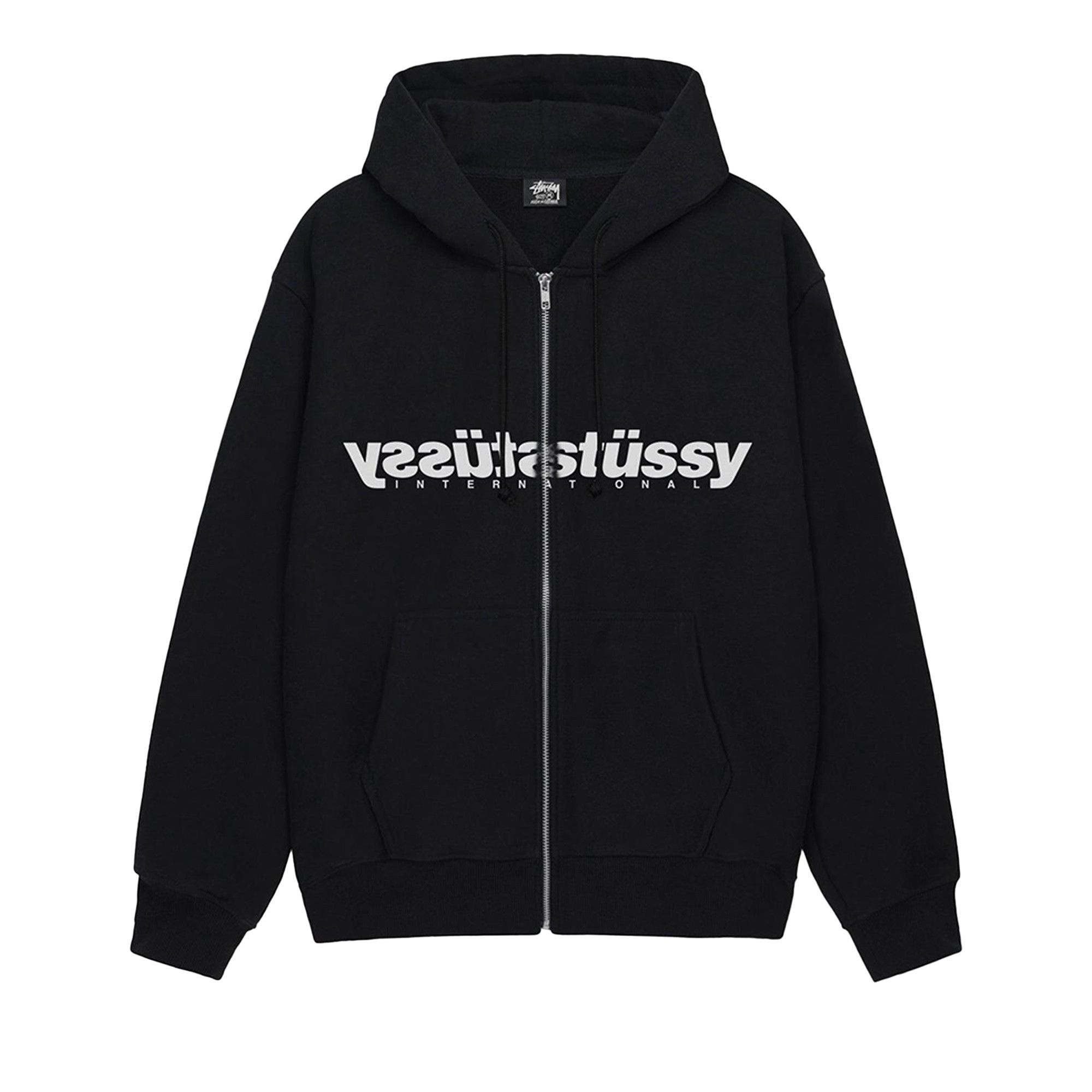 Buy Stussy Mirror Zip Hoodie 'Black' - 1975127 BLAC | GOAT