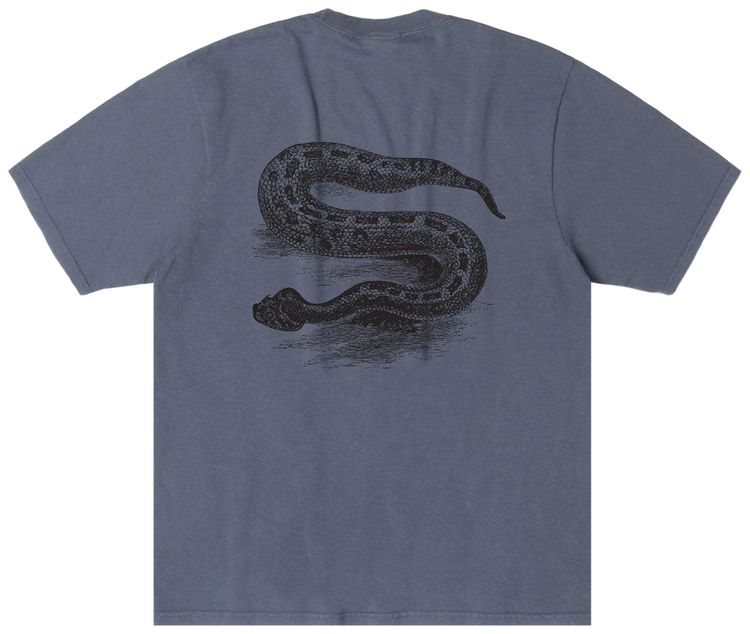 Stussy Serpent Tee Pigment Dyed Navy