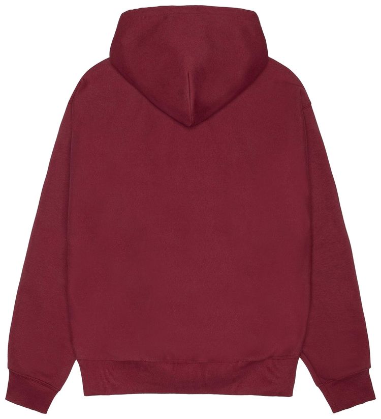 Stussy Mirror Zip Hoodie Wine