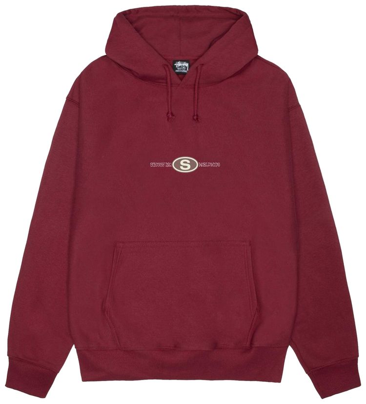 Stussy Worldwide Dot Hoodie Wine