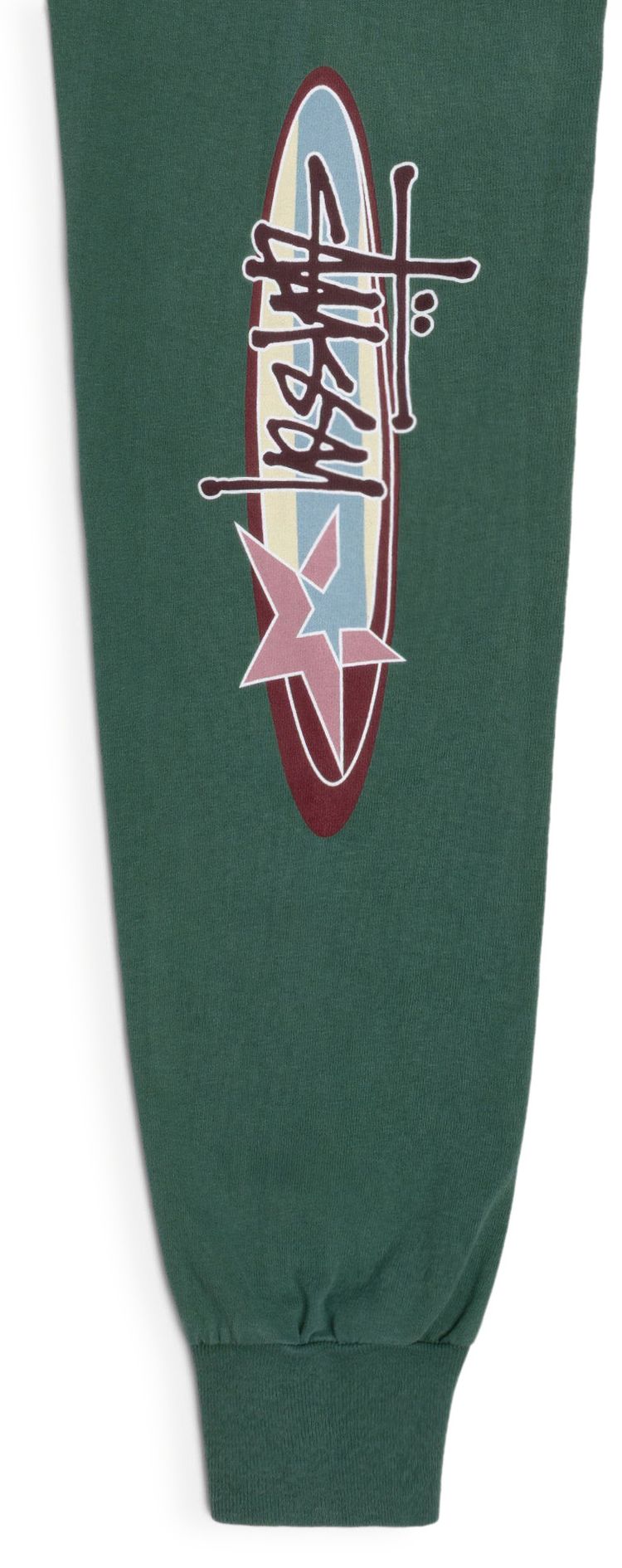 Stussy Two Star Long Sleeve Tee Pigment Dyed Pine