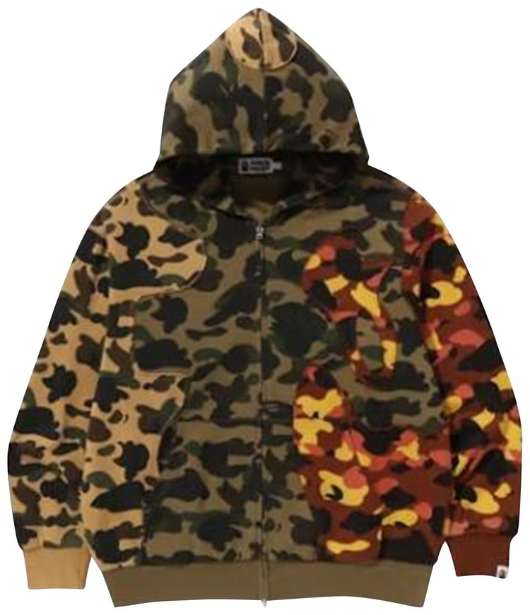 BAPE 1st Camo Upcycled Relaxed Fit Full Zip Hoodie Multicolor