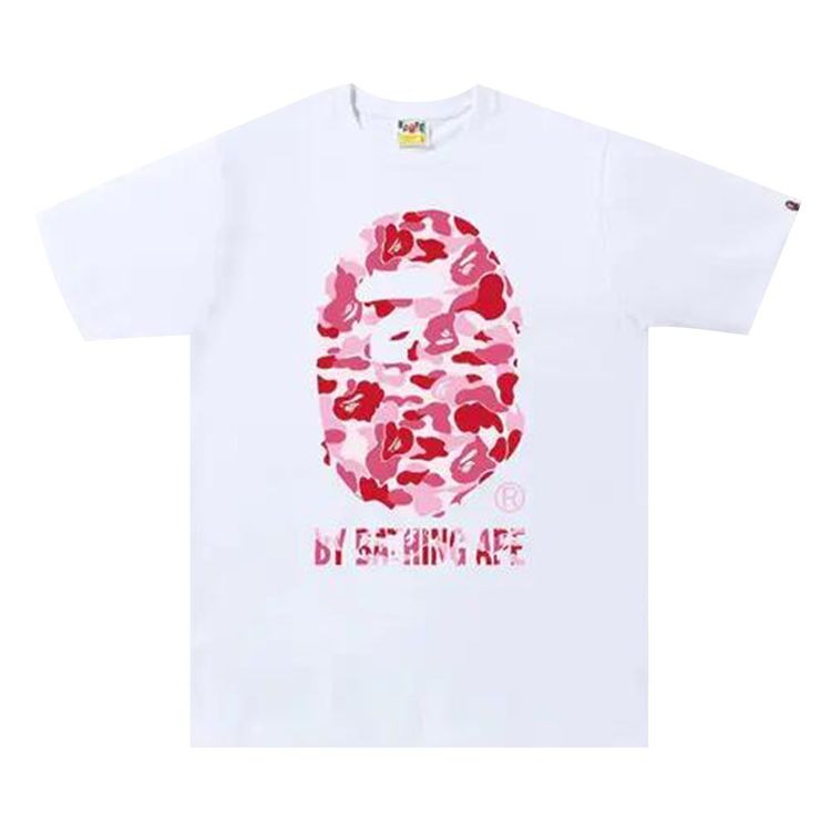 BAPE ABC Camo College Tee WhitePink