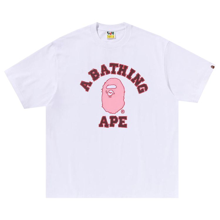 BAPE Hand Drawn College Relaxed Fit Tee White