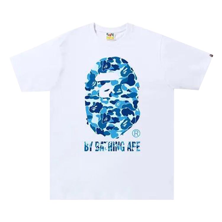 BAPE ABC Camo College Tee WhiteBlue