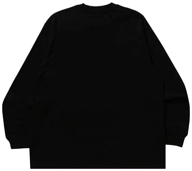 BAPE Wild Leopard Pattern Relaxed Fit Long Sleeve Tee Black