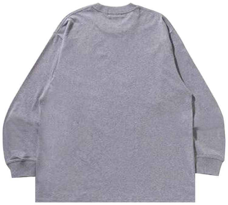 BAPE Wild Leopard Pattern Relaxed Fit Long Sleeve Tee Grey