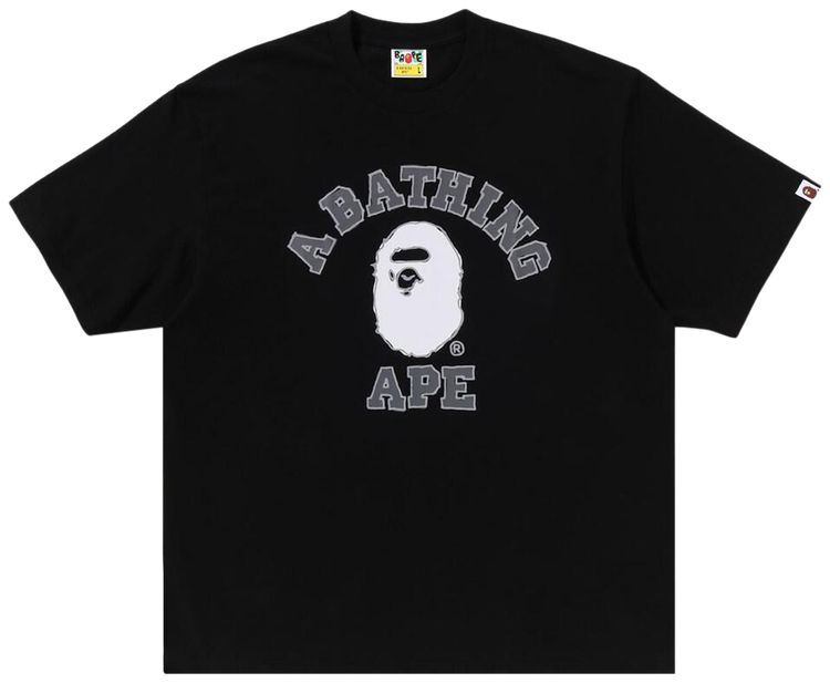 BAPE Hand Drawn College Relaxed Fit Tee Black