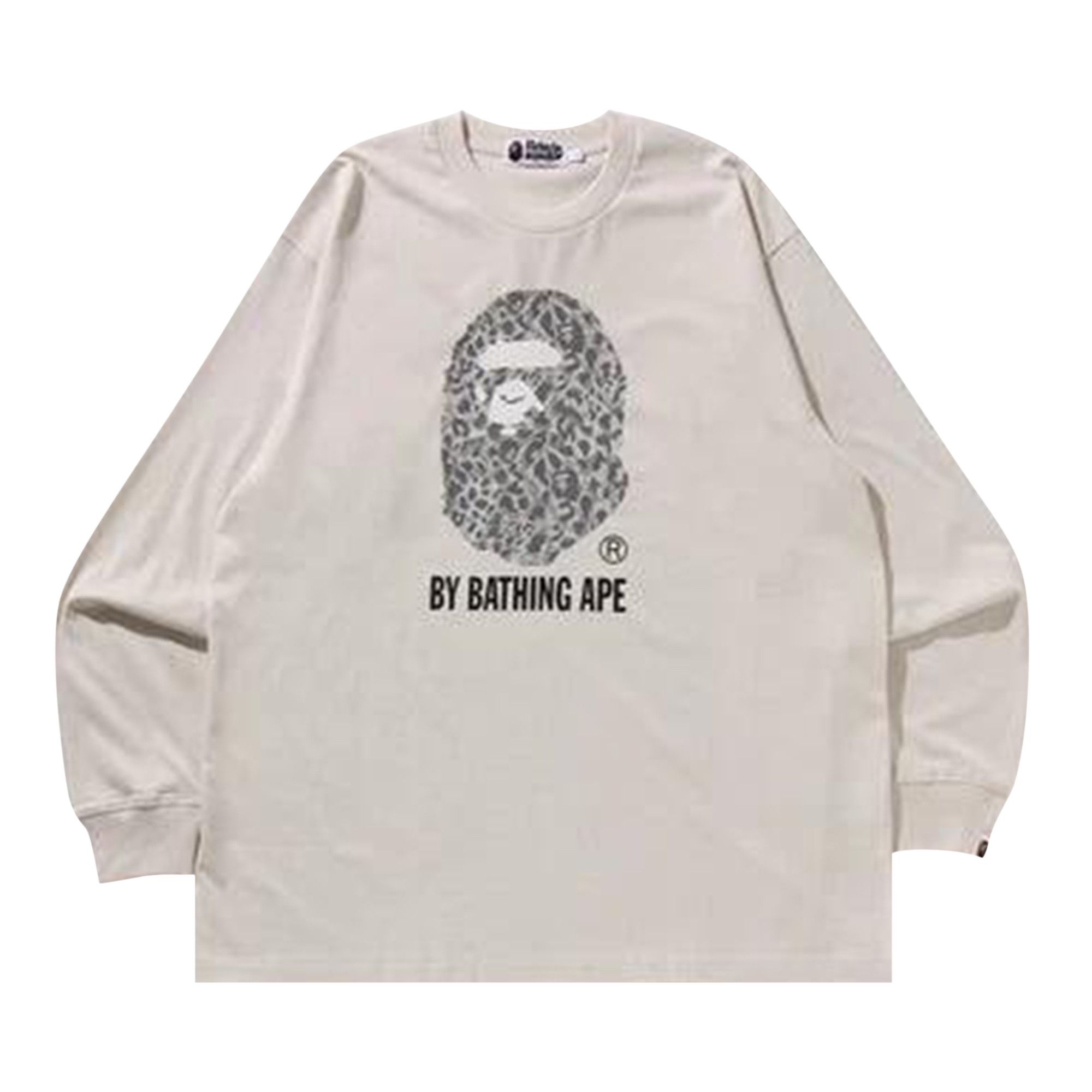 トップス WILD LEOPARD PATTERN RELAXED FIT LS TEE Buy BAPE Wild Leopard Pattern Relaxed Fit Long-Sleeve Tee 'Ivory