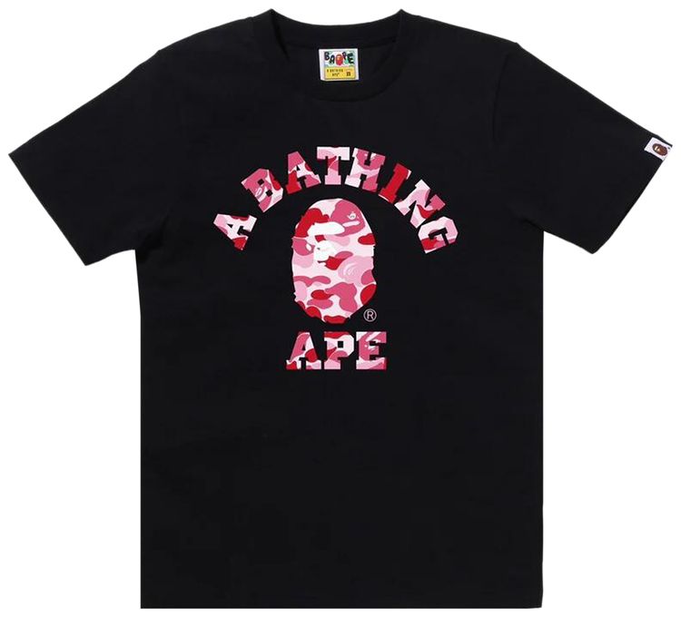 BAPE ABC Camo College Tee BlackPink
