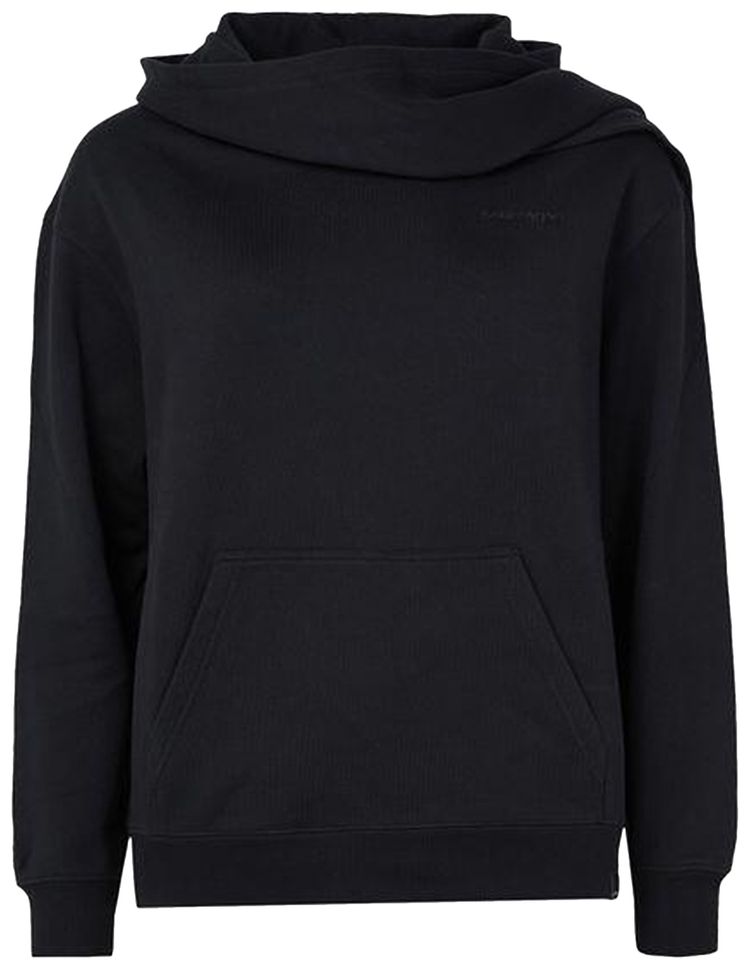 Courreges Scarf Embroidered Hoodie Black