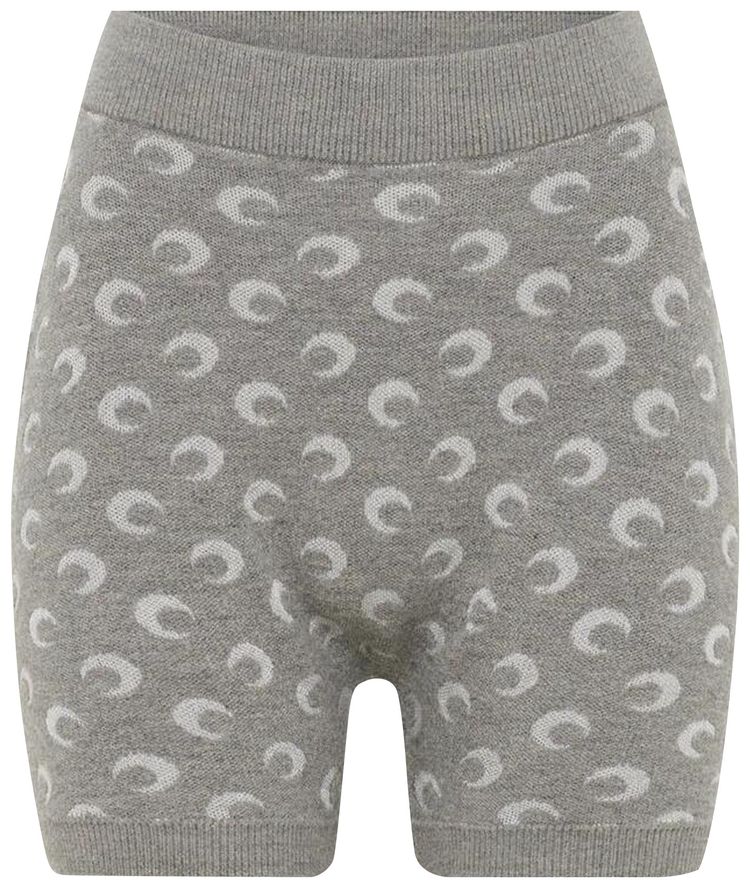 Marine Serre Moon Jacquard Knit Shorts Grey