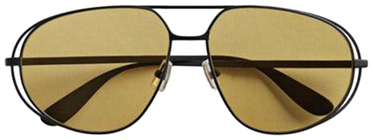 Bottega Veneta Classic Aviator Sunglasses BlackYellow