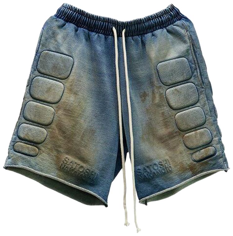 Satoshi Nakamoto Luke Moto Shorts Dirty Blue