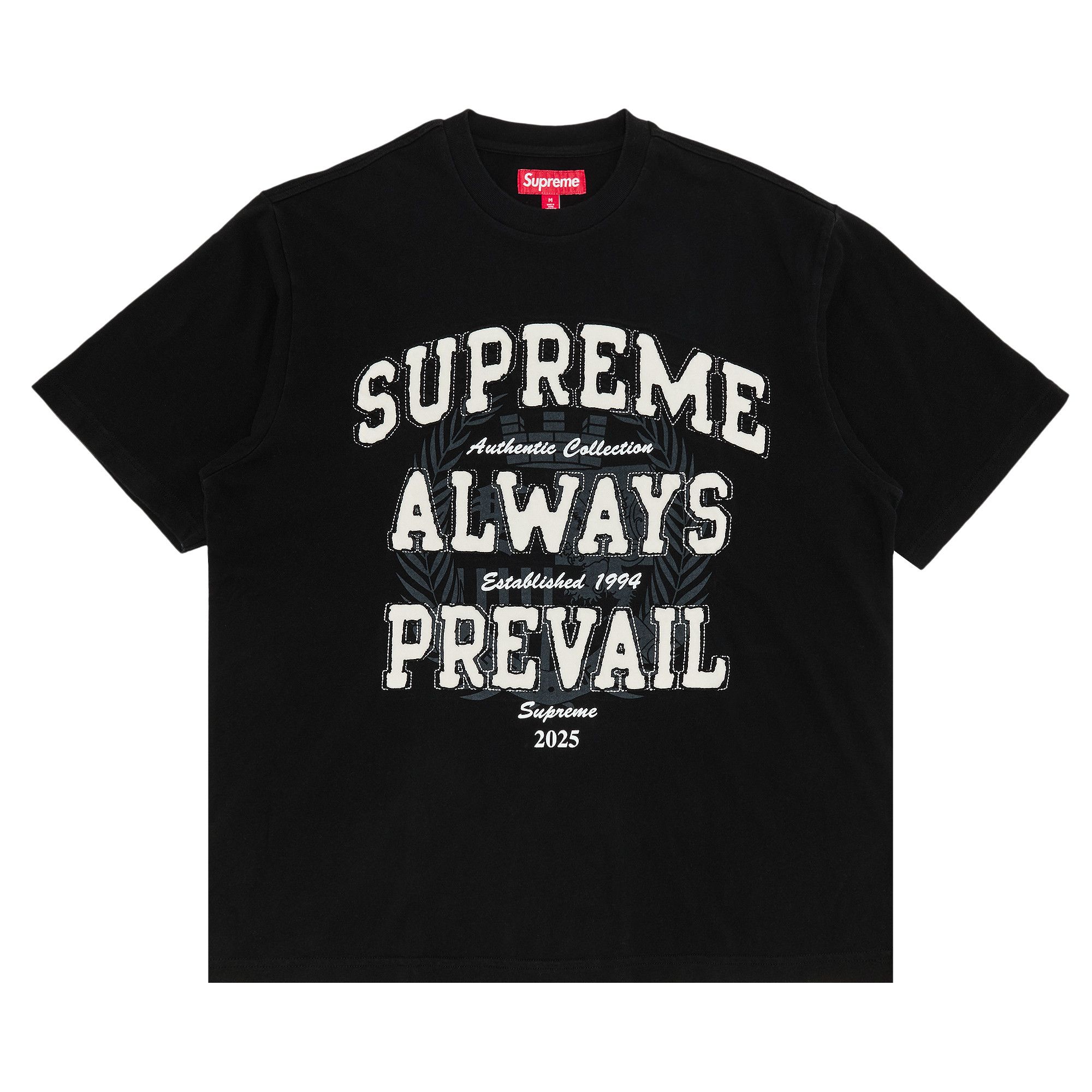 Buy Supreme Always Prevail Short-Sleeve Top 'Black' - FW25KN48