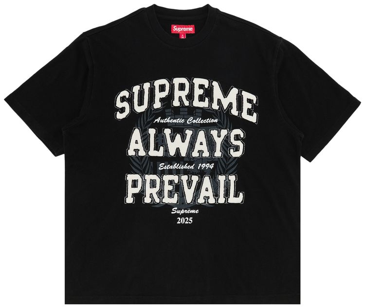 Supreme Always Prevail Short Sleeve Top Black