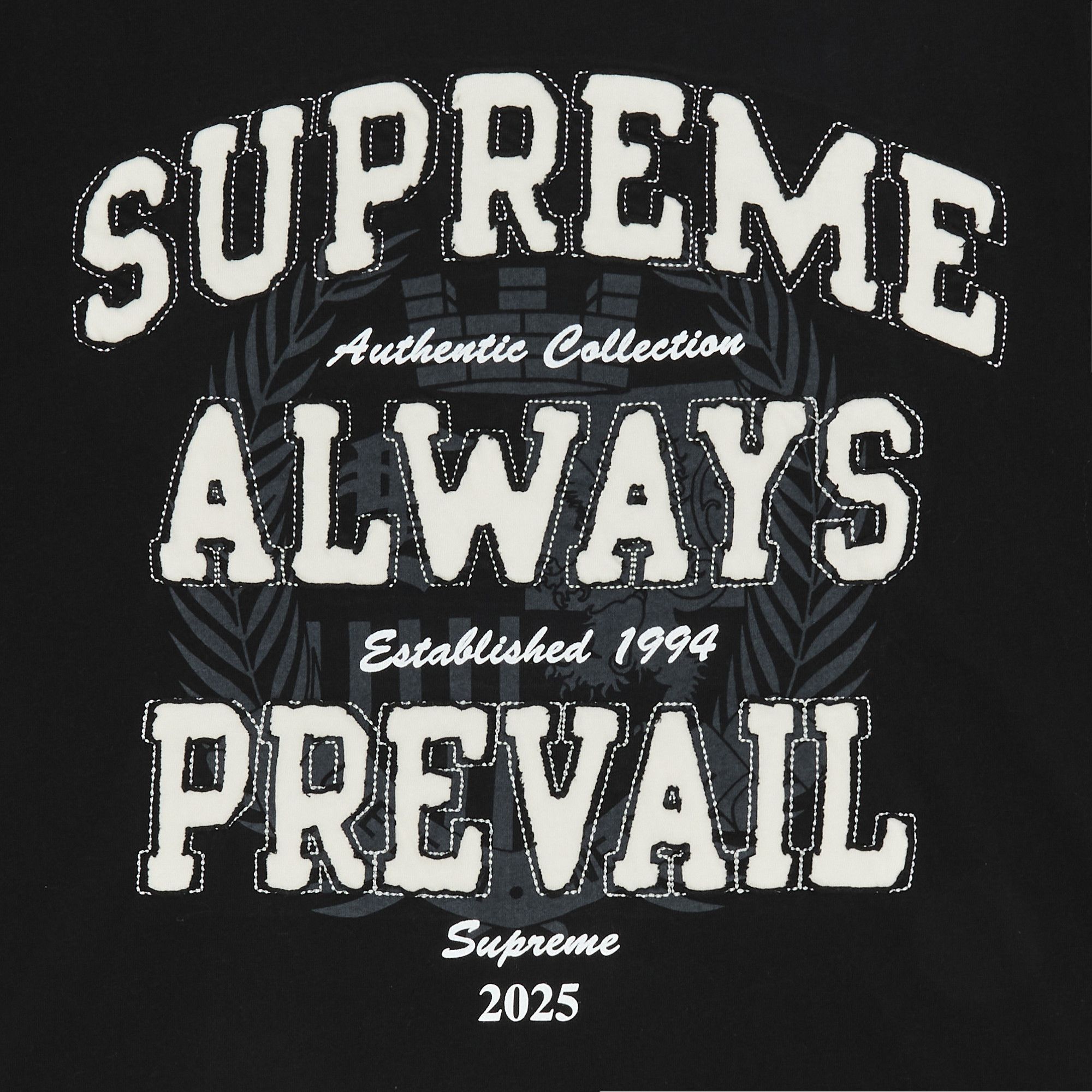 Buy Supreme Always Prevail Short-Sleeve Top 'Black' - FW25KN48