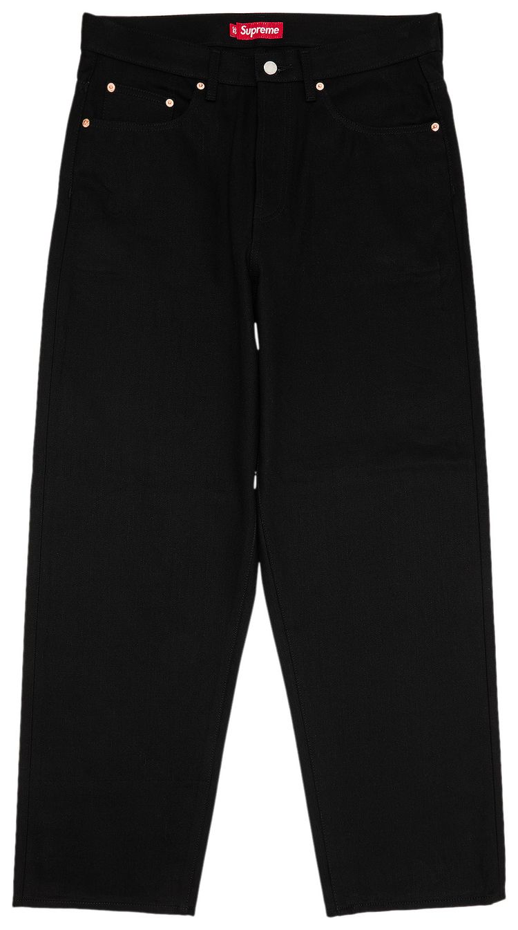 Supreme Baggy Selvedge Jean Rigid Black