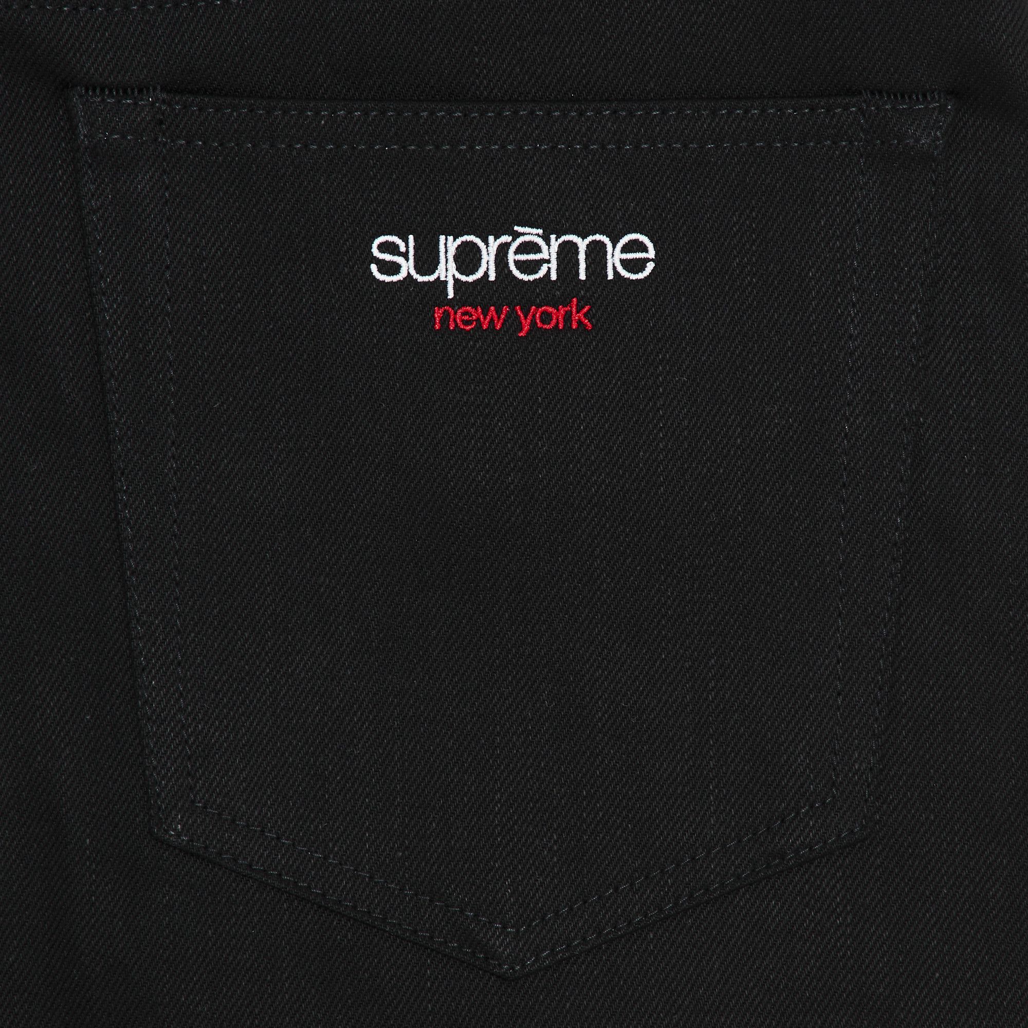 Buy Supreme Baggy Selvedge Jean 'Rigid Black' - FW25P26