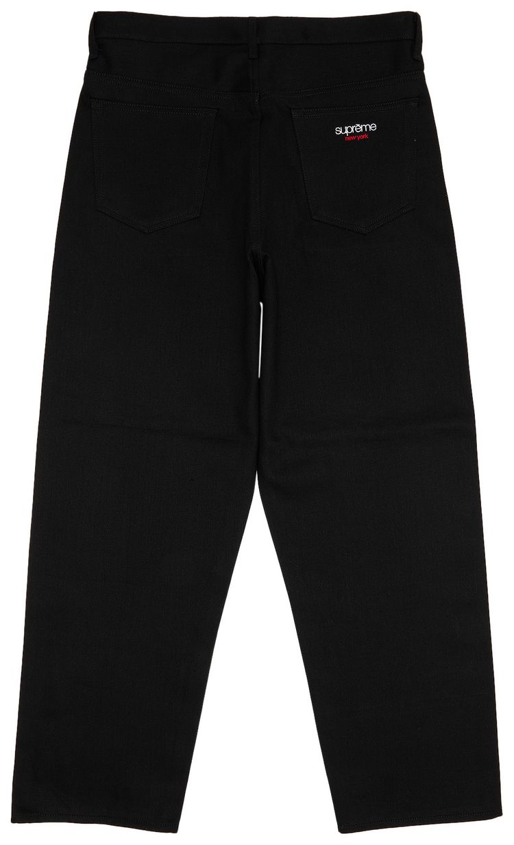 Supreme Baggy Selvedge Jean Rigid Black