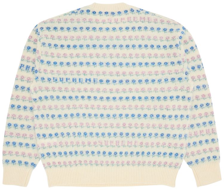 Buy Supreme Flowers Metallic Sweater 